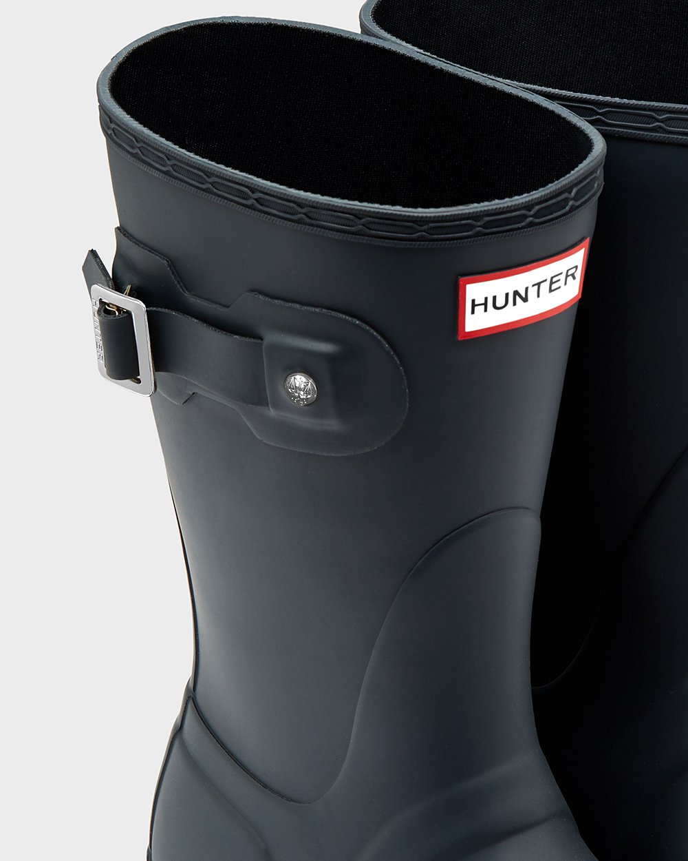 Womens Short Rain Boots - Hunter Original (87NCSOTPM) - Navy